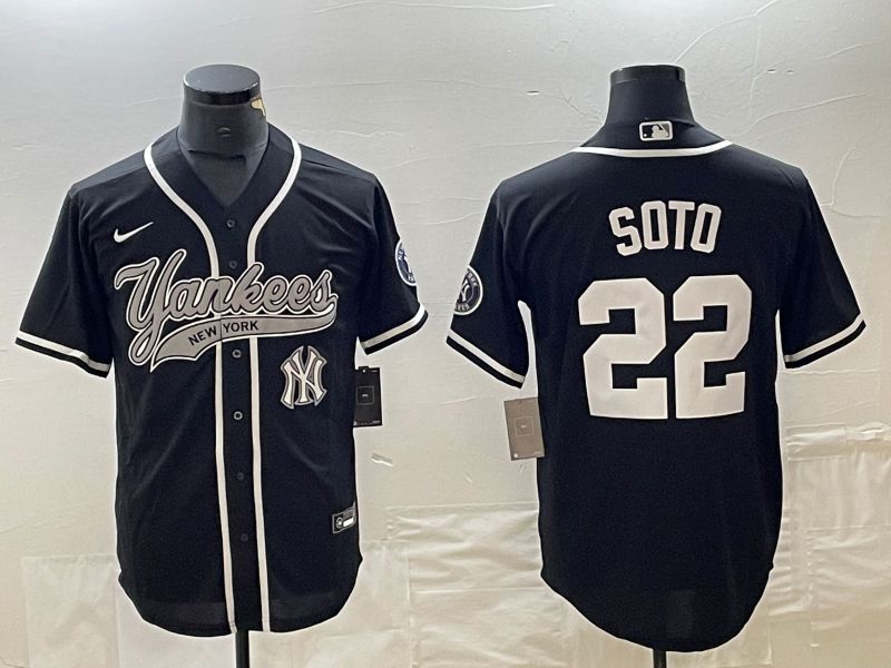 Men New York Yankees #22 Soto Blue Nike Game MLB Jersey style 5->new york yankees->MLB Jersey